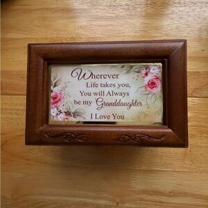 Bradford Exchange Granddaughter Music Jewelry Box. “You Are So beautiful”